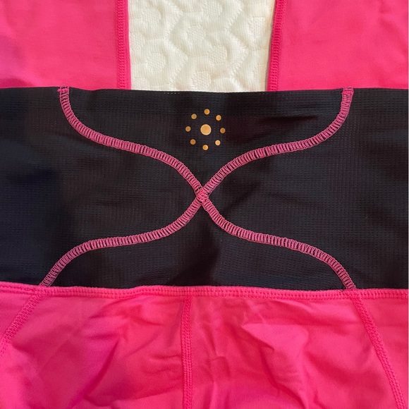 Copper Life Small Leggings Women's Back Support Neon Pink Copper Zinc Infused - Picture 9 of 12